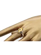 Žiedas Geltonasis peridotas 14k geltono aukso Vintažinis stilius vrc082y